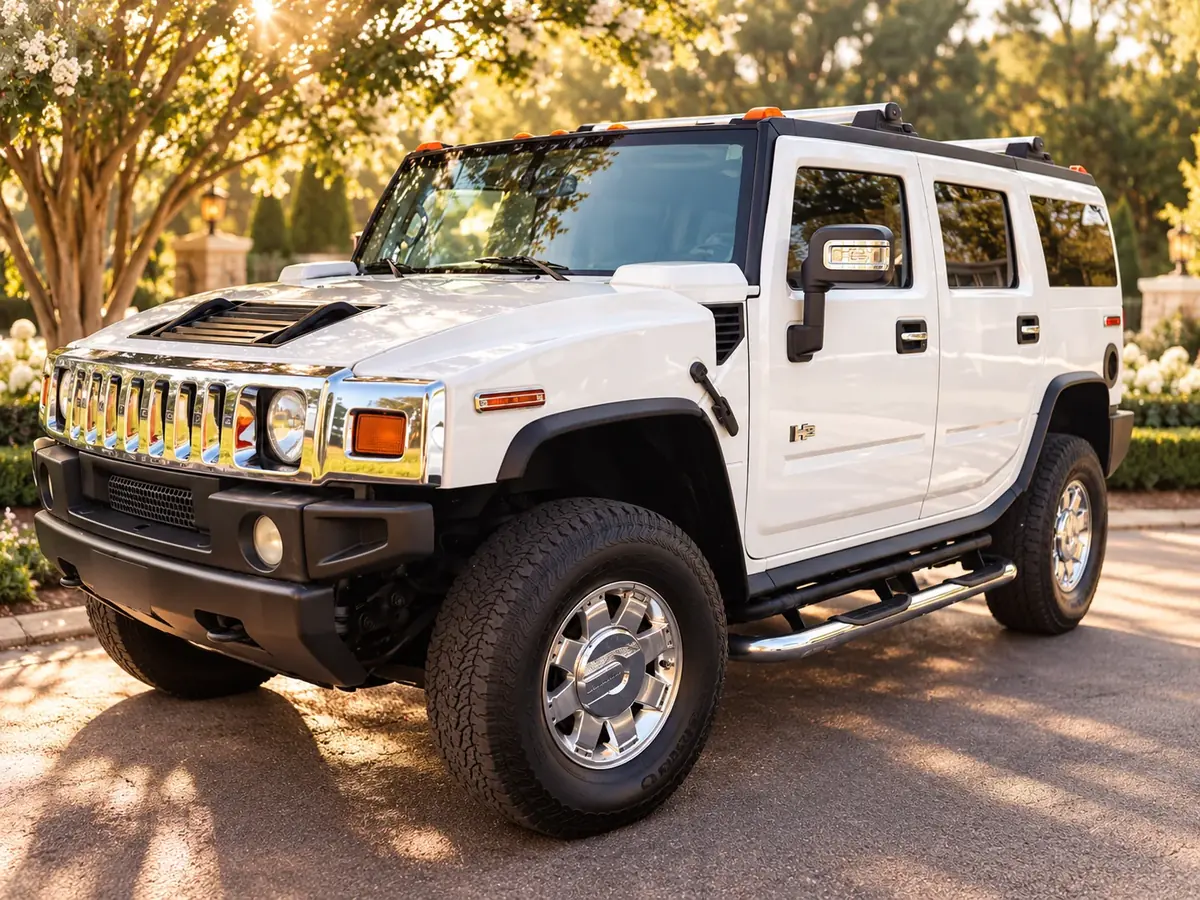 La Perla Blanca white Hummer H2